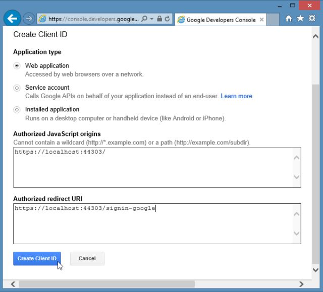 ClientID Work in Googel Project